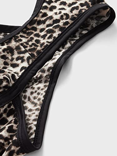 Soly Hux Men's Leopard Print Mankini Swimsuit Sexy Thongs Borat Underwear Khaki Leopard Xl #TOP3