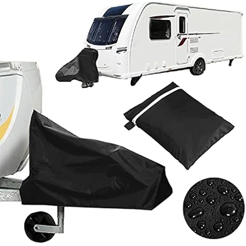 Hitch Cover,Tianher Black Waterproof Caravan Towing Hitch Cover Trailer Rain Snow Dust Protector Tow bar Suitable for Trailers Caravans and Campers (103x30x67cm) Cover