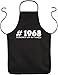 Unbekannt Trendy Geburtstag Geschenk Schürze mit Jubiläum Fun Motiv: #1968 Geboren um zu Leben