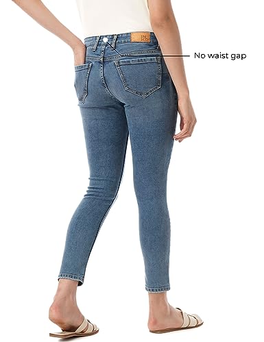 Image of INKD Women's Zero-Gape Super Skinny Jeans - Mid-Rise | Cotton Blend | Stretchable Fabric | Classic 5 Pocket Styling | Jeans for Women