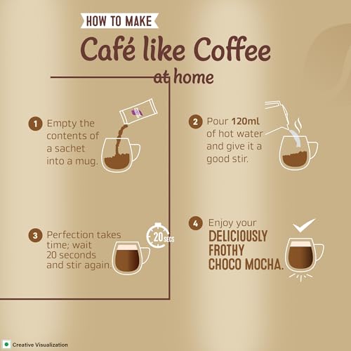 Image of Nescafe Choco Mocha | Cafe-like Coffee At Home |Coffee Premix | Just Add Hot Water | 125 G (5 Sachets x 25 G).