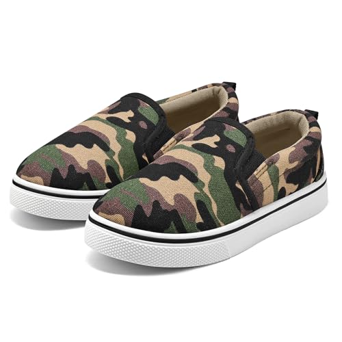 Image of K KomForme Boys & Girls Slip on Shoes, Toddler Canvas Walking Shoes | Lightweight, Comfortable
