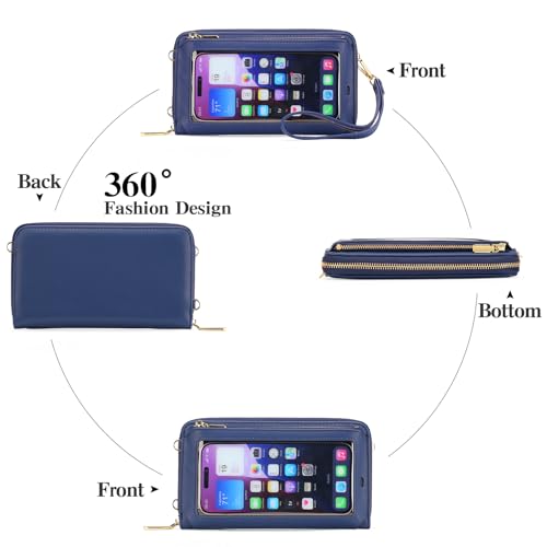 Image of GOIACII Phone Purse Crossbody Bags for Women Small Travel Wallet Touch Screen RFID Blocking