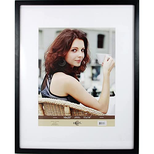 Kieragrace Kiera Grace Contempo Float Decorative Engineered Wood Wall Picture Frame For Home, Room, & Office, 16" X 20" Matted For 11" X 14" Photos, Black #TOP24