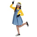 Despicable Me Minion Costume Dress for Girls with Gloves, Goggles, and Headband (4-6)