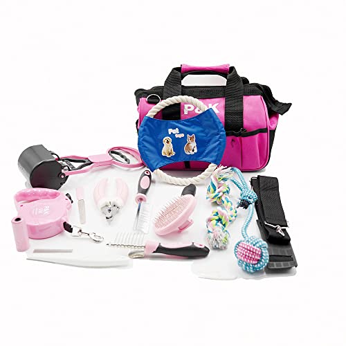 P&K Set da 15 Pezzi per la Cura del Cane Set per