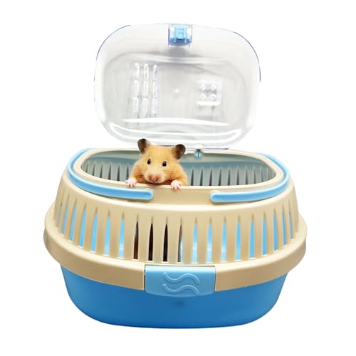 CUTENNIOU Hamster Carrier Guinea Pig Carrier 13 X 11 X 8 In Portable Hamster Travel Cage with Ventilation Holes Outdoor Small Animal Carrier for Rat Gerbils Rabbit Hedgehog Squirrel Mouse Sugar Glider