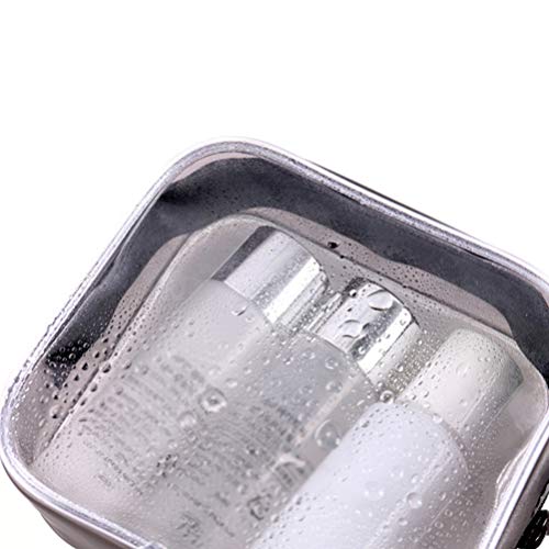 Cabilock 4 peças transparentes de PVC, necessaire de viagem, bolsa de cosméticos, bolsa de maquiagem