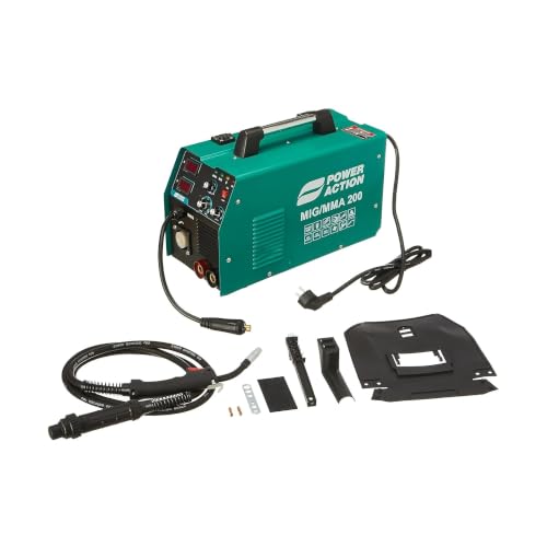 Image of Sulfar Power Action IGBT Welding Machine MIG /MMA200 Voltage 160-240V-50Hz No Load Voltage 65V, Current Range 20-200A Max Input Current: MMA: 27A MIG: 25A With Two LCD Display (200, Green)