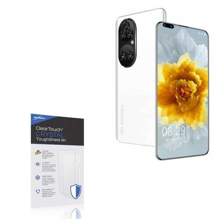 BoxWave Screen Protector Compatible With Cubot P60 - ClearTouch Crystal ToughShield 9H (2-Pack), Clear 9H Tough Flexible Film Screen Protector