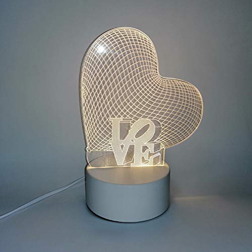 Preisvergleich Produktbild 3D nachtlicht USB steckschalter Schlafzimmer nachttischlampe led kleine tischlampe schlafsaal Dekoration kreative Urlaub Geschenk Liebe USB Daten zeitlinie Fernbedienung