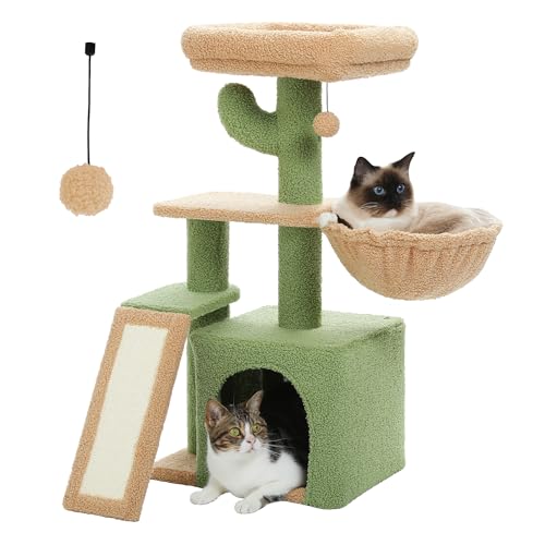 PETEPELA Cactus Cat Tree for Indoor Cats, 32'' Small...