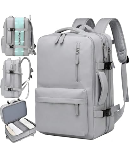 Mochila Feminina Masculina Mala Viagem para Notebook Avião Expansível
