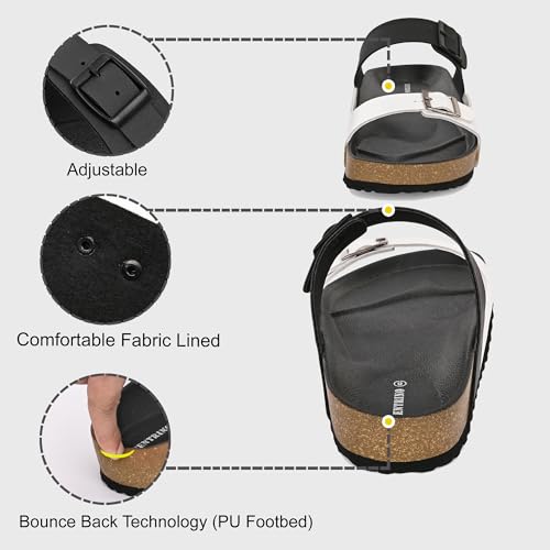 Image of Centrino Men's Berkin-Style Slip-On Sandals | Open Toe Design | Soft PU Footbed | Lightweight & Comfortable | Arch Support | On-Grip Sole | Casual Outdoor Wear (9209)