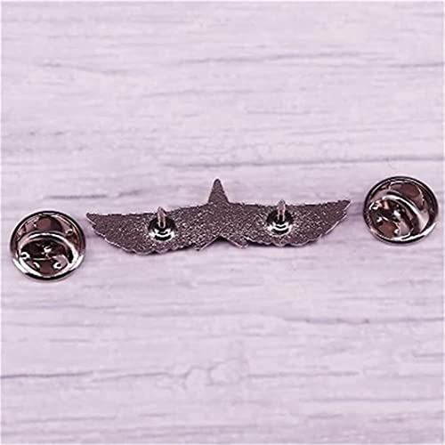 Image of LAOSEP Red Star Wing Badge Brooch Pin - 30mm*20mm, Alloy Metal, Butterfly Clasp, Unisex, USSR, Russian Fleet, Civil, Collar Pin, Hat Badge