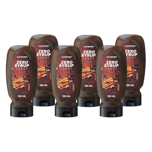 Superset Nutrition - Sirope Yummy Zero (6x320ml) - Siropes sin calorías - ¡Por fin, siropes gourmet sin calorías! - Chocolate
