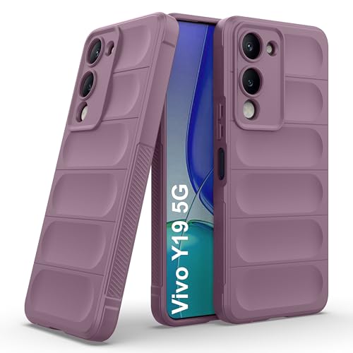 Image of amazon basics Back Case Cover for Vivo Y19 5G | Compatible for Vivo Y19 5G Back Cover | Liquid Silicon Magic Case with Camera Protection | Lavender