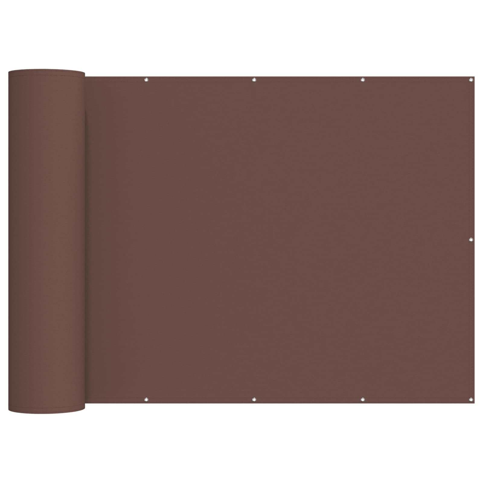 vidaXL Balcony Privacy Screen 200 x 200 cm Fabric with PU Coated Brown — image 1