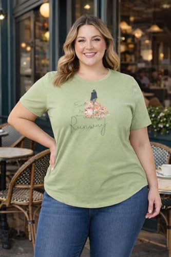 Image of In Love Women's Graphic Printed Cotton Plus Size Longline T-Shirt | Cotton fabric - soft longline T-shirt with easy plus-size fit