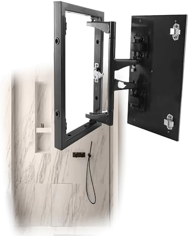 Heavy Duty Hidden Access Panel Kit, Concealed Door Hinge for Tile & Stone, Durable Metal Construction for Bathroom, Marble & Fire Hydrant (19.7x15.8x1.8 in)