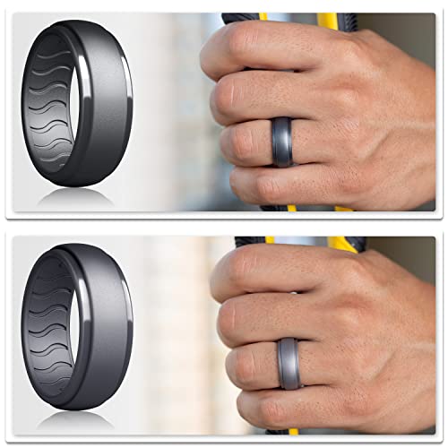 Image of Mens Silicone Wedding Band - Rubber Wedding Rings, Silicone Wedding Band