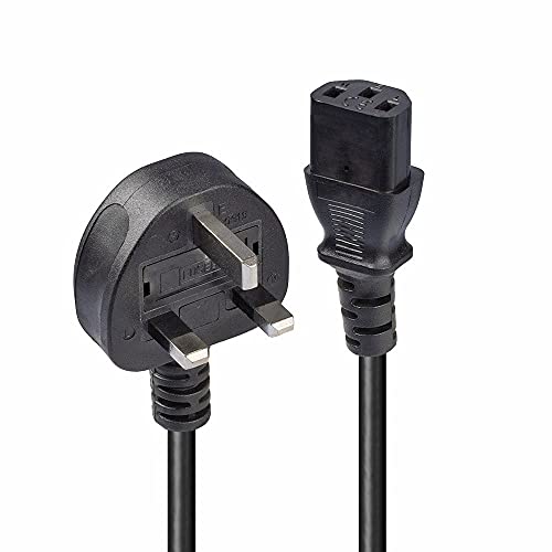 Lindy 0.2m UK Mains 3 Pin Plug to IEC C13 Power Cable