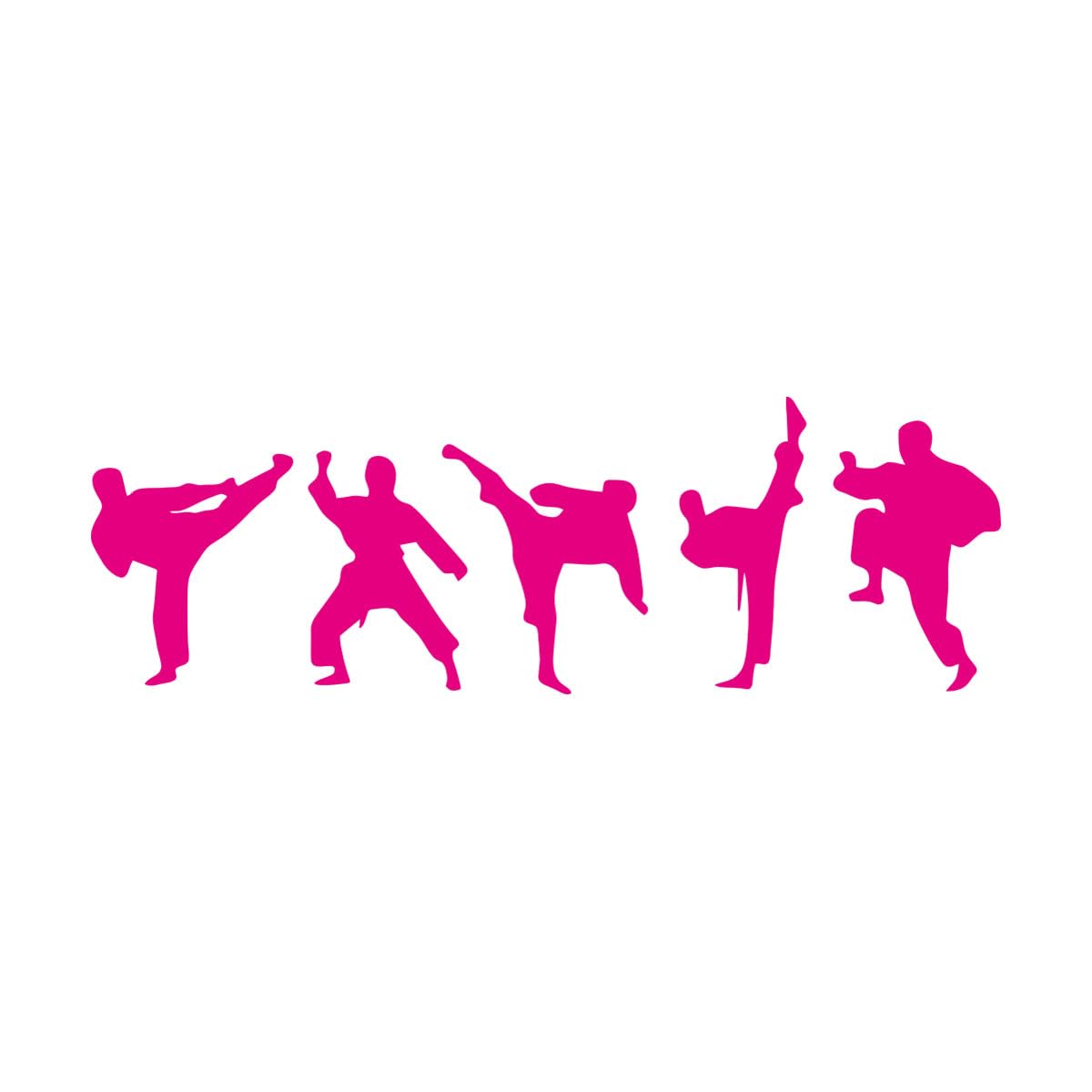 Taekwondo Martial Arts Wall Decals PVC 47.3x147cm It Won't Fall Off Extra Large Rosered