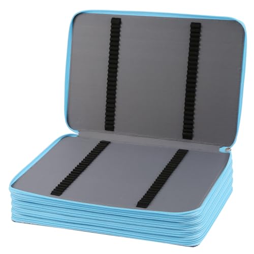 Image of 500 Individual-Slot Colored Pencil Organizer with Zipper - Durable Fabric Art Storage Bag for Painters and Artists