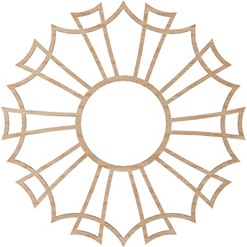Image of Ekena Millwork 24 inchOD x 8 1 /2 inchID x 3 /8 inchT Augustus Wood Fretwork Pierced Ceiling Medallion, Alder