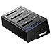 ORICO 4 Bay External Hard Drive Docking Station USB 3.0 to SATA I/II/III for 2.5''/3.5'' HDD SSD with Hard Drive Clone Function Slope Design Support UASP [4 x 20TB]-6648US3