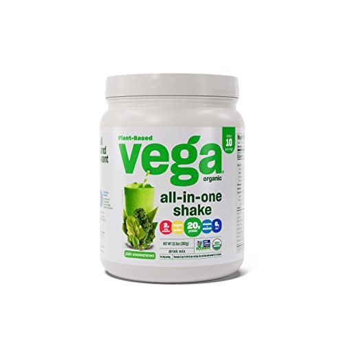 Vega-Organic-All-in-One-Vegan-Protein-Powder-Plain-Unsweetened-Superfood-Ingredients-Vitamins-for-Immunity-Support-Keto-Friendly-Pea-Protein-for-Women-Men-135-oz-Packaging-May-Vary