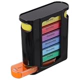 ELAYARD Fächer Tablettenbox Tagesportionen Kompakter Pillendose Organizer für Reise und Alltag Vielseitige Medikamentenbox zur Praktischen Aufbewahrung von Pillen und Kleinteilen