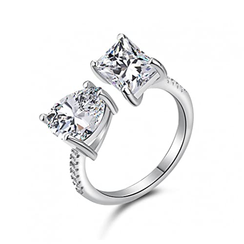 Bague moissanite émeraude argent, le bijou ajustable pour vos soirées