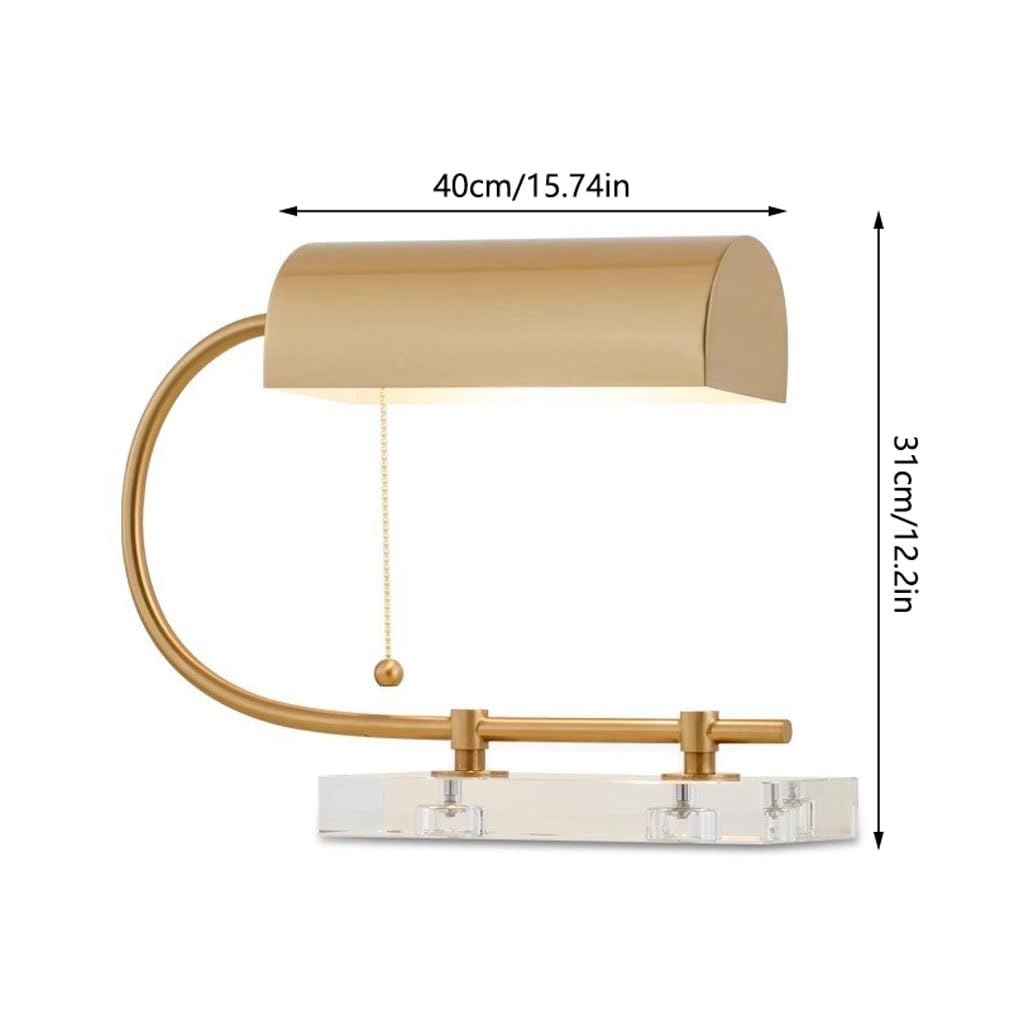 Lampara Escritorio Lámpara De Escritorio Moderna, Decoración Sala Estudio Cristal Lujo con Luz Nórdica Simple Y Creativa Desk Lamp
