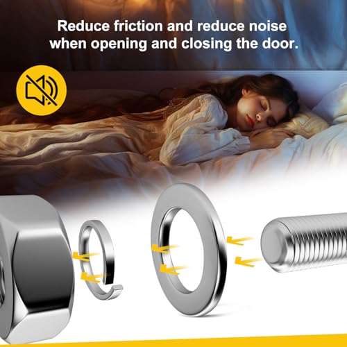 Fitschenringe Φ12 * 18 * 2,0mm Zimmertüren Spezial Tür Unterlegscheiben Edelstahl Türscharnier Montageringe Ohne Abriebspuren für Standard Zimmertüren 20Stk (M12)