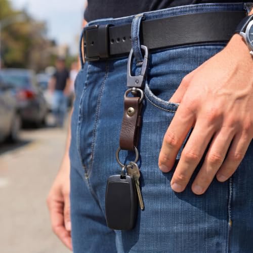 Image of THE MEN THING - Stylish Multicolor Stainless Steel Keychain for Men & Boys (FORGECLIP DARK BROWN)