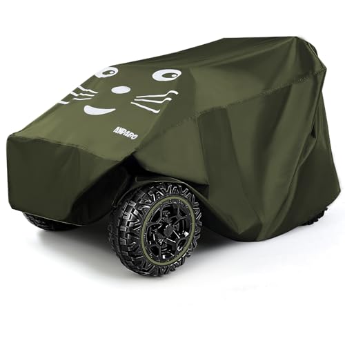 Image of ANPABO Kids Ride On Toy Car Cover with Pattern, One Size Fits Most-Green