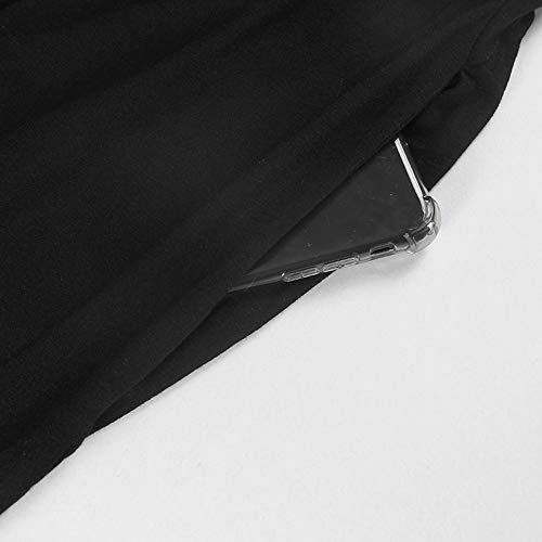 Primoda Women's Summer Casual Sleeveless V Neck Adjustable Spaghetti Strap Maxi Long Dress(Black,L) #TOP4