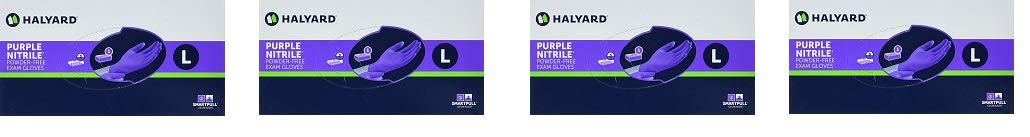 Haylard Health Purple Nitrile Exam Gloves Large 100 Count 4- Pack