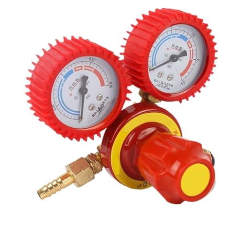 G5/8'' -14 Shockproof Propane Pressure Regulator Gas Cylinder Pressure Gauge