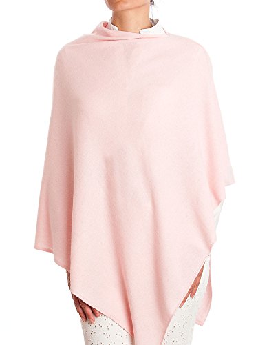 DALLE PIANE CASHMERE - Poncho Cashmere Blend - Made in Italy, Color: Pink