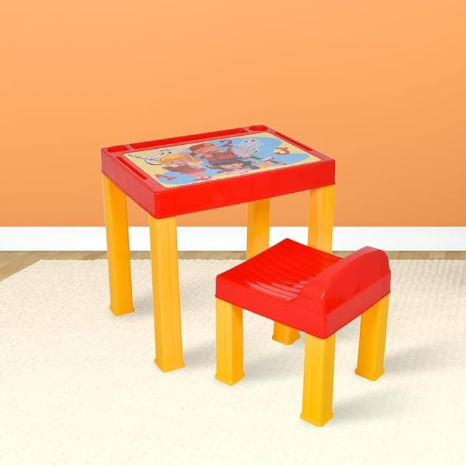 ITALICA 5229 Baby Strong & Durable Table Chair Set for Kids Age 2-6 Years (RED & Yellow)-image-16