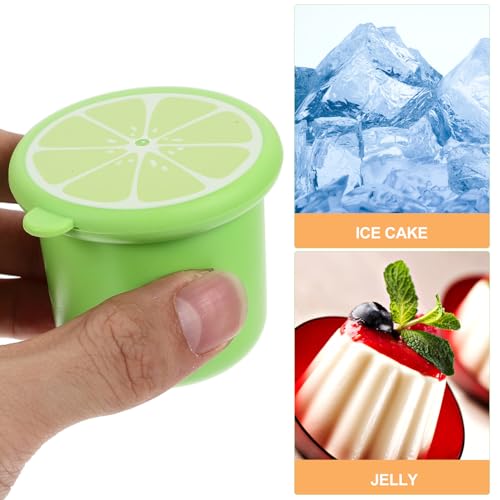 Molde de hielo redondo 6 piezas con tapa en silicona miniatura 6