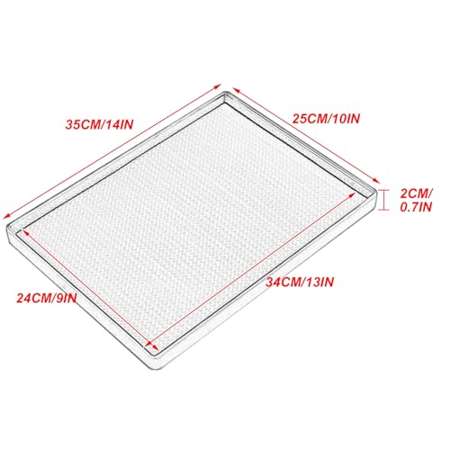 Bandeja de servir antideslizante Prettiee beige de 22x30x2CM compacta 7