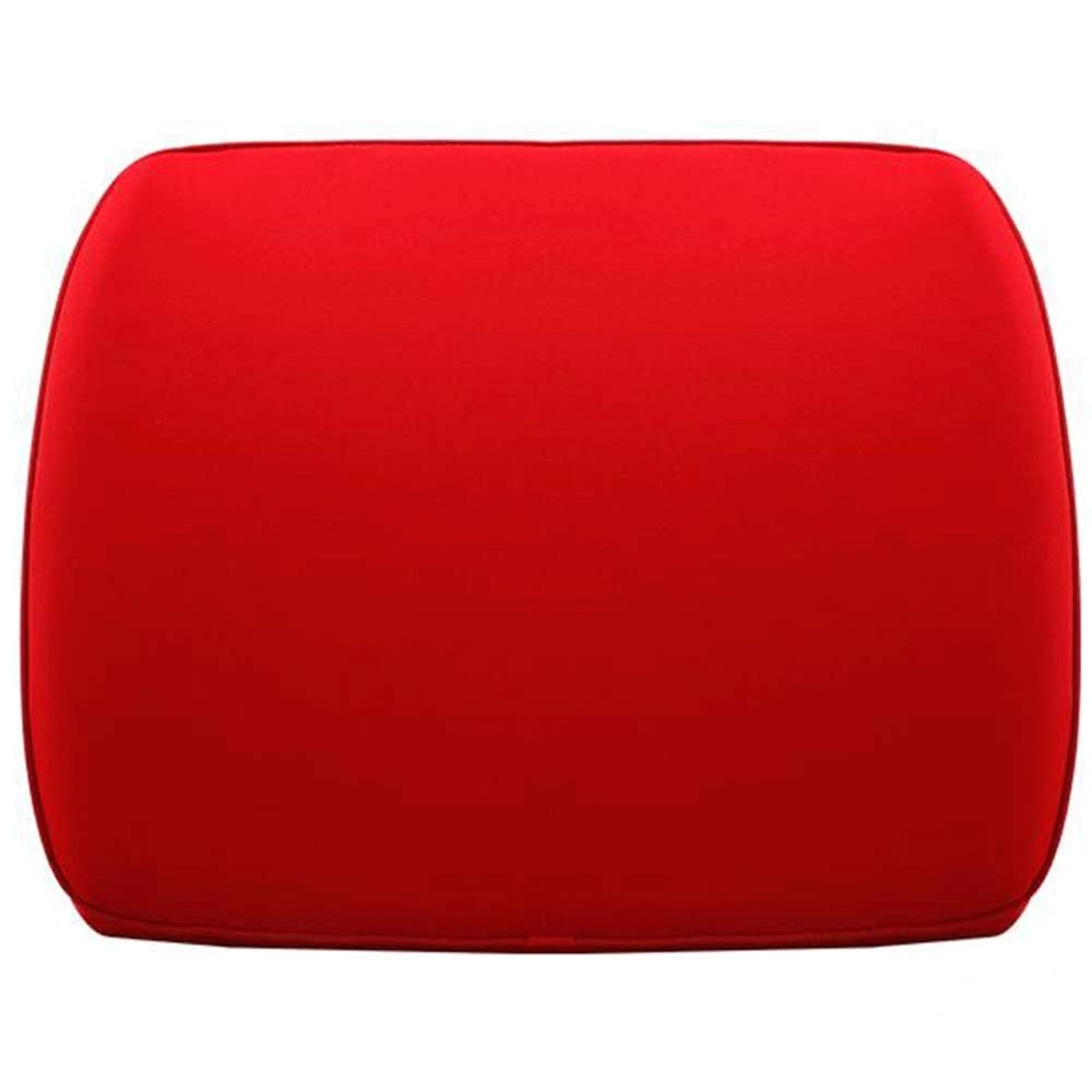 Coussin lombaire en mousse à mémoire de forme rouge 30x20.5cm pour siège auto et bureau