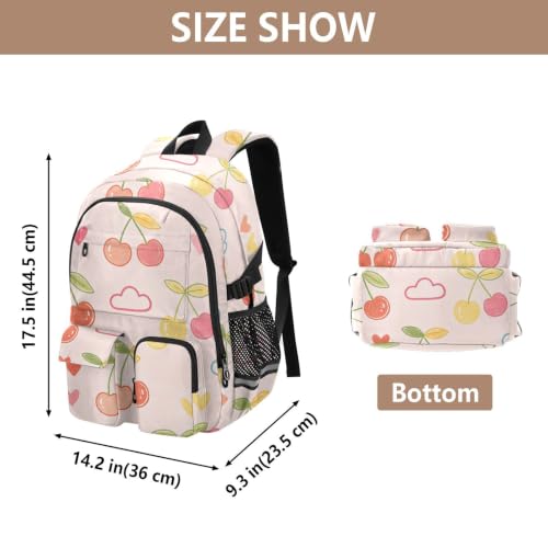 Mochila para portátil de 17.5 pulgadas en color rosa y cereza para mujer y negocios 3