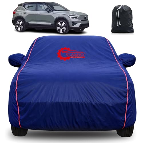 Image of 100% Waterproof Car Cover for Volvo EX40 2024-2026 | All-Weather, Dustproof & UV Protection | Heavy-Duty 3-Layer Fabric | Custom Fit with Mirror & Antenna Pocket | Navy Blue