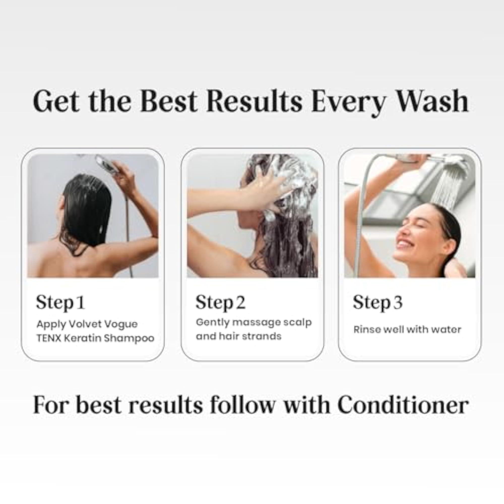 TENX Keratin Shampoo for Frizzy Hair, 200ml