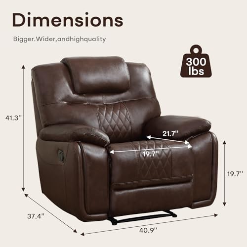 ANJ Genuine Leather Recliner Chair