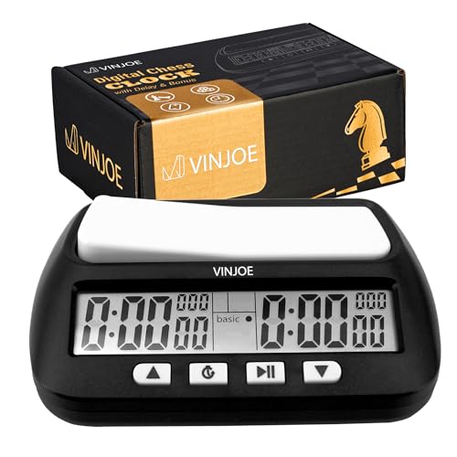Chess Clock Digital Chess Timer Professional for Board Games,Portable Digital Chess Clock & Game Timer with Basic,Bonus,Delay and Positive Time Features Best Gifts